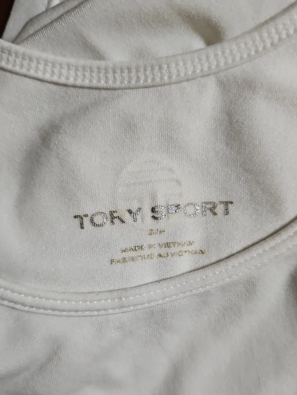 Tory Burch Sport White Sleeveless Scoop Neck Tank Top